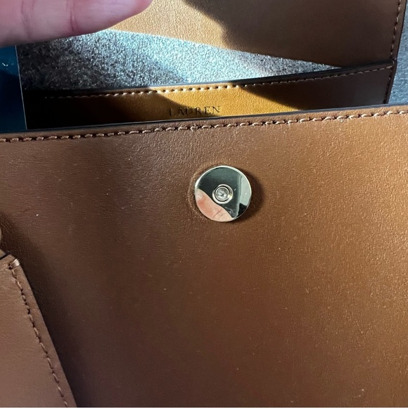 LAUREN BY RALPH LAUREN TAN SHOULDER BAG CROSSBODY LOGO - Picture 9 of 15